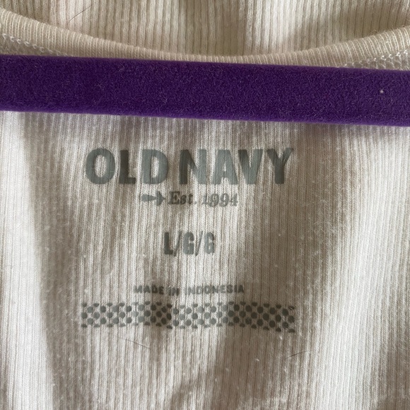 Stretchy white tank top with neon “Key West” and flamingo, size Large - Picture 4 of 7